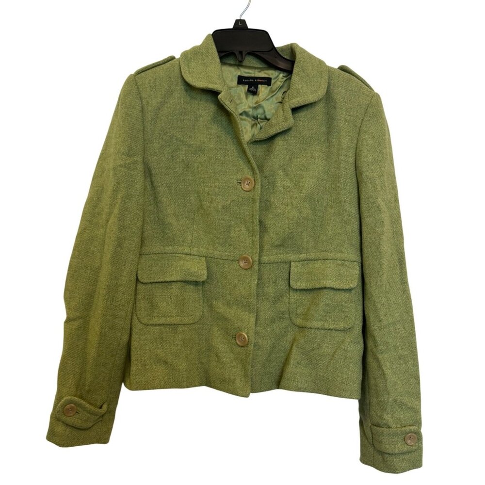Banana Republic Womens Green Wool Blend Jacket Size M
